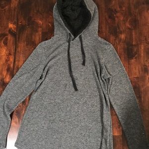 size medium furry grey sweatshirt